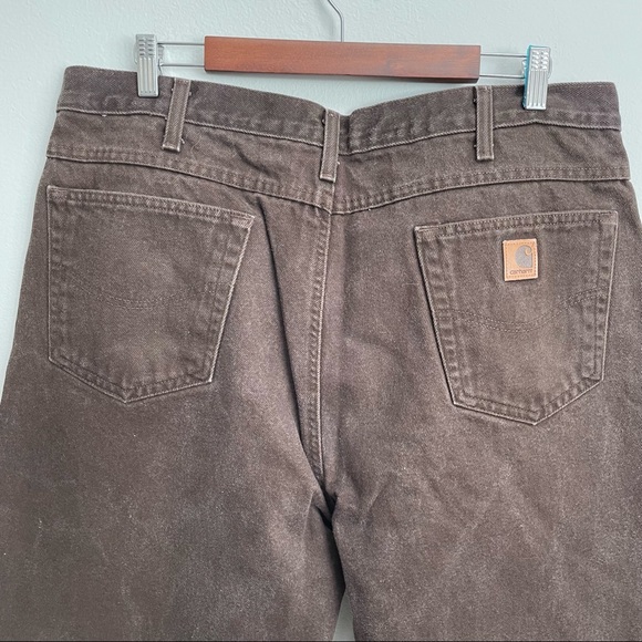 - Carhartt men’s flannel line denim jeans size 40x34 brown - Picture 4 of 10